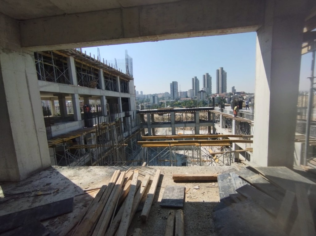 Köprü ve kablo sistemi kuşbakışı görüntü